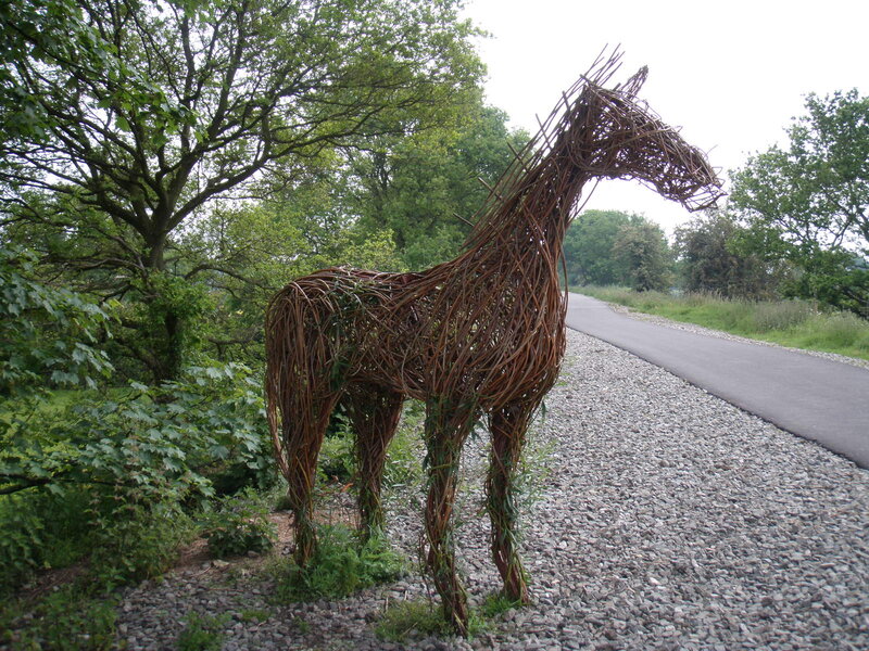Woven Willow Horse Sculpture
