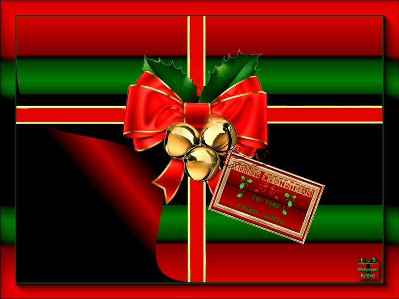 Wrapped Christmas Gift — Red