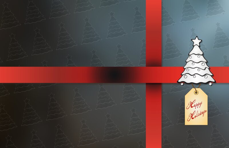 Wrapped Gift with Tree