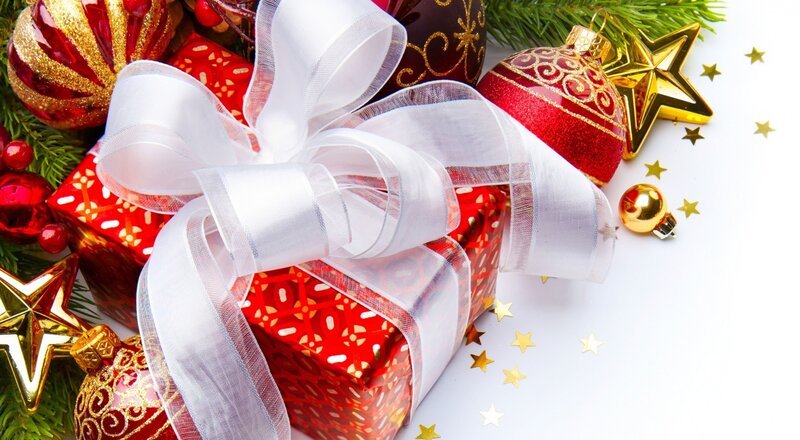 Wrapped Gifts and Ornaments