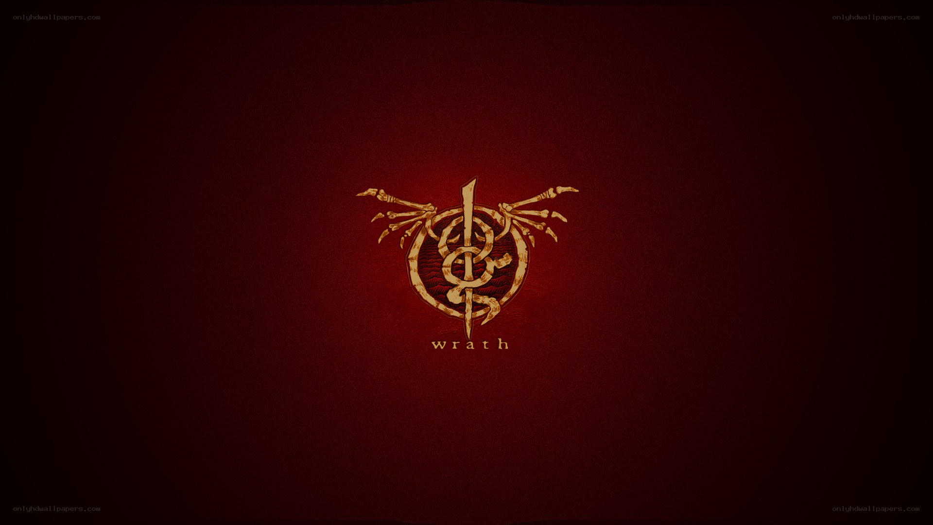Wrath logo on red background