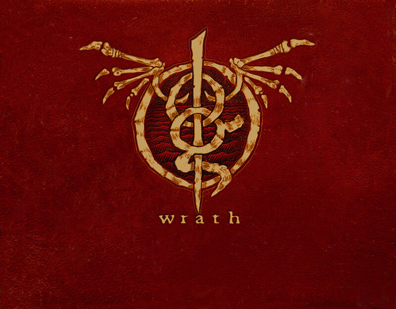 Wrath logo on red background