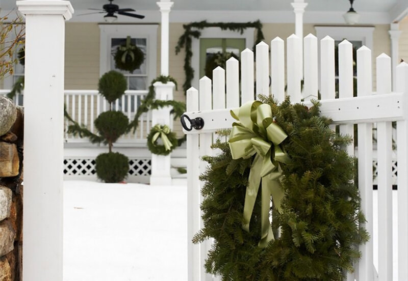 Wreath on White Fence