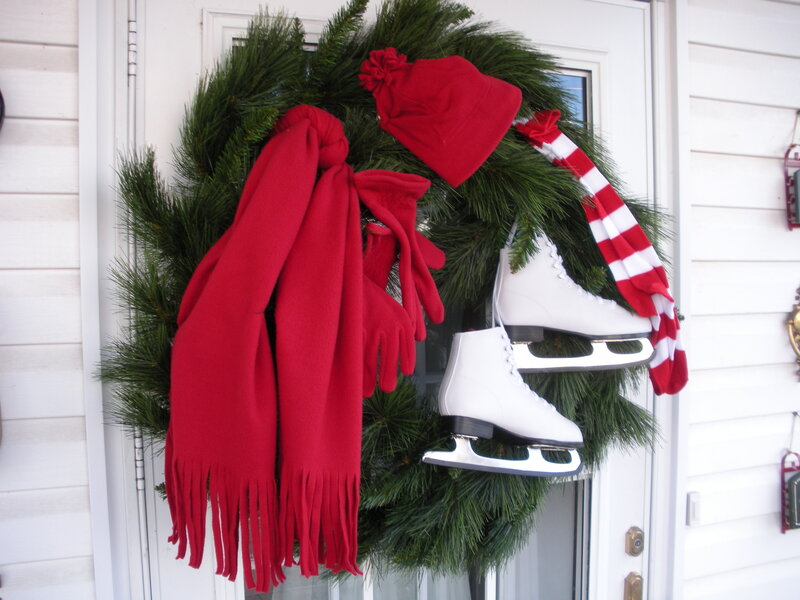 Wreath with Ice Skates