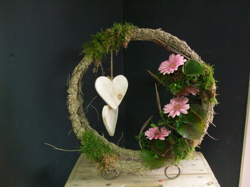 Wreath with Pink Flowers