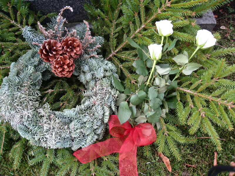 Wreath with White Roses