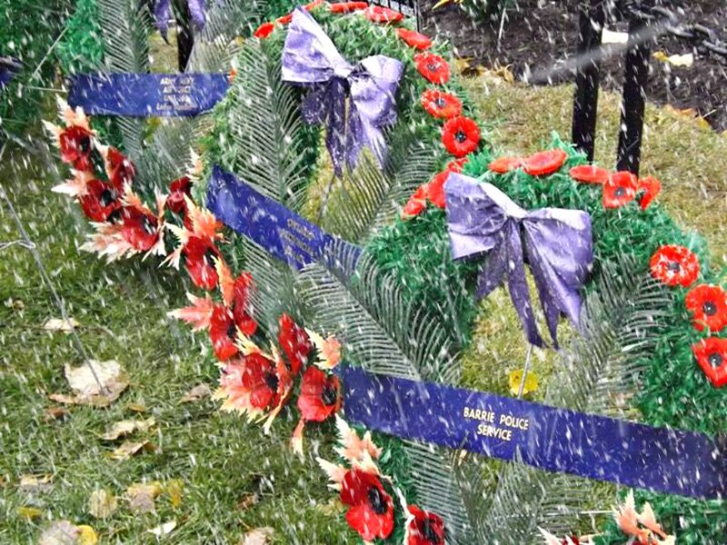 Wreaths at Memorial
