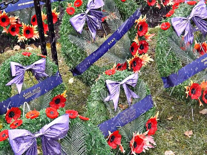 Wreaths at Remembrance Day