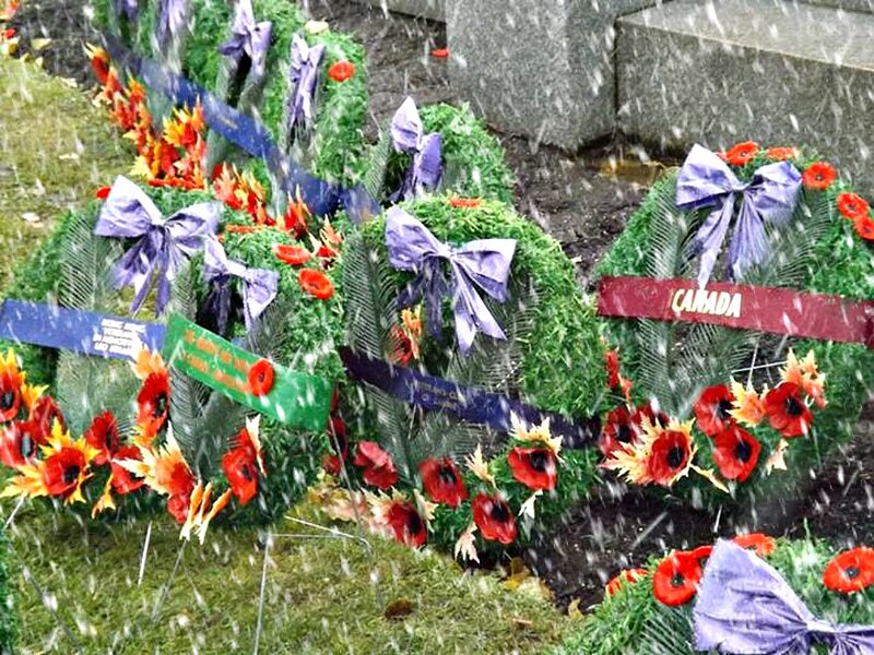 Wreaths at War Memorial