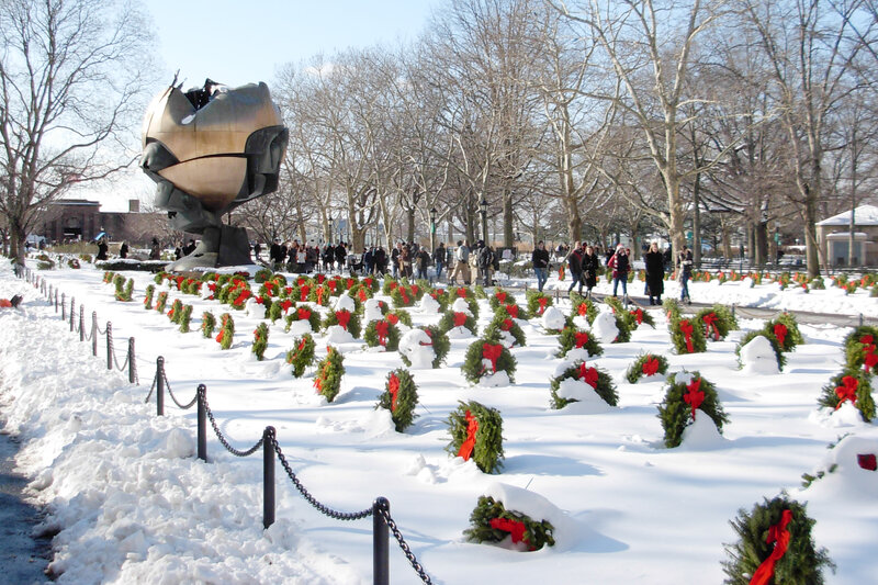Wreaths in Snow