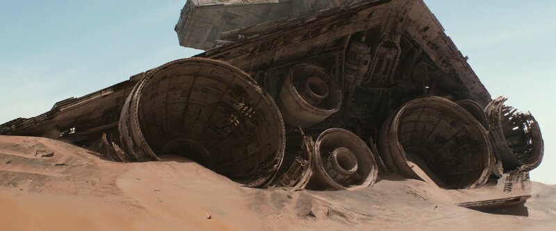Wrecked Spaceship in Sand