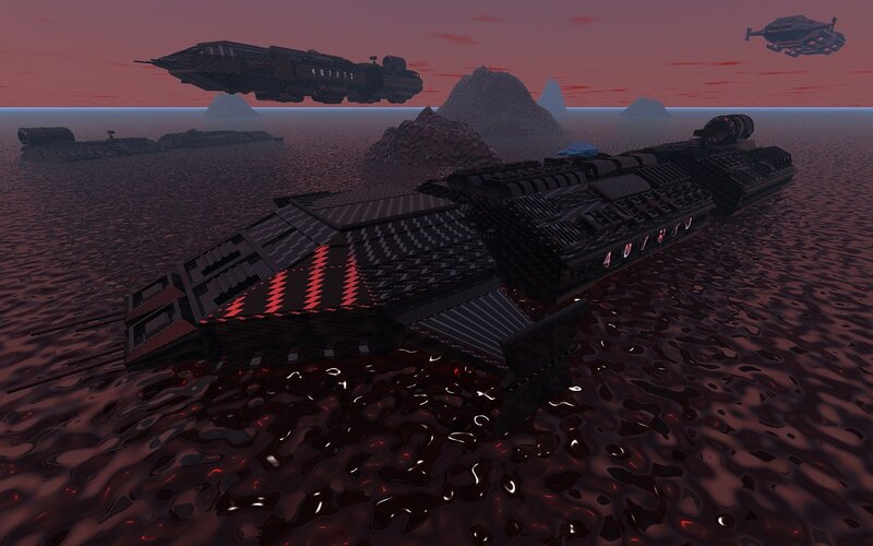 Wrecked Spaceship in Water