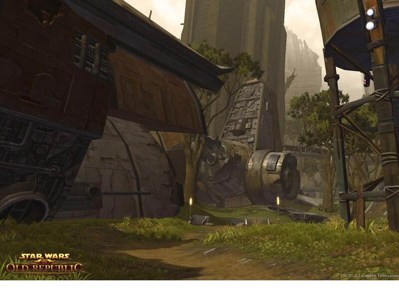 Wrecked Starship in Overgrown City