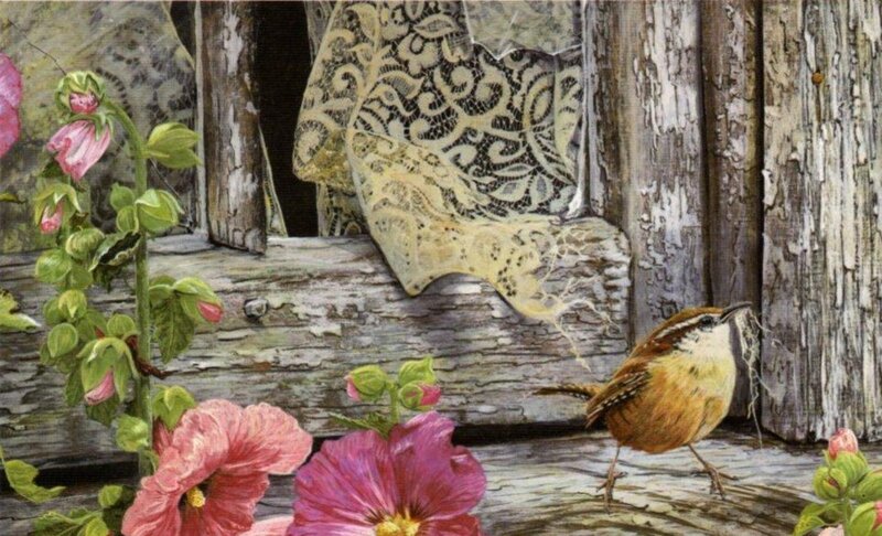 Wren Bird on Wood