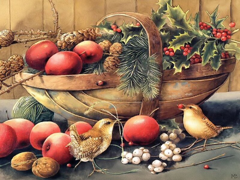 Wrens in a Basket