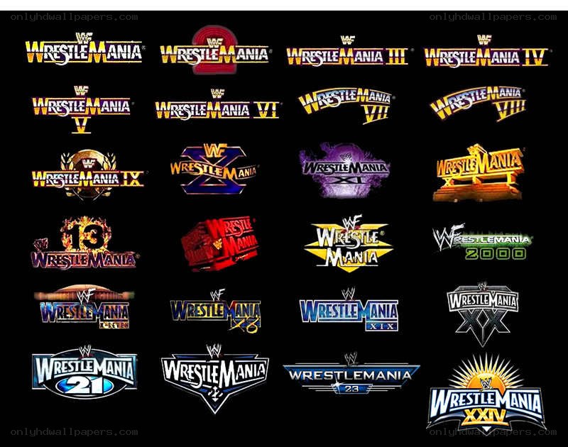 WrestleMania event logos