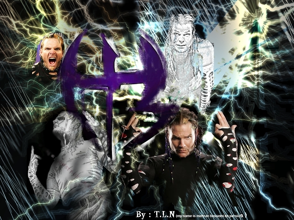 Wrestler collage with lightning