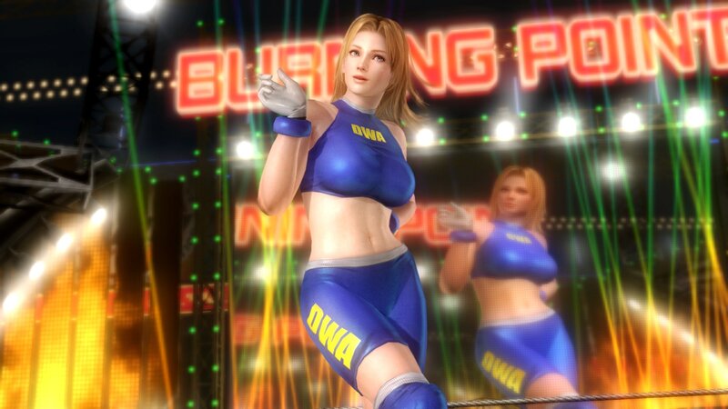 Wrestler in blue outfit