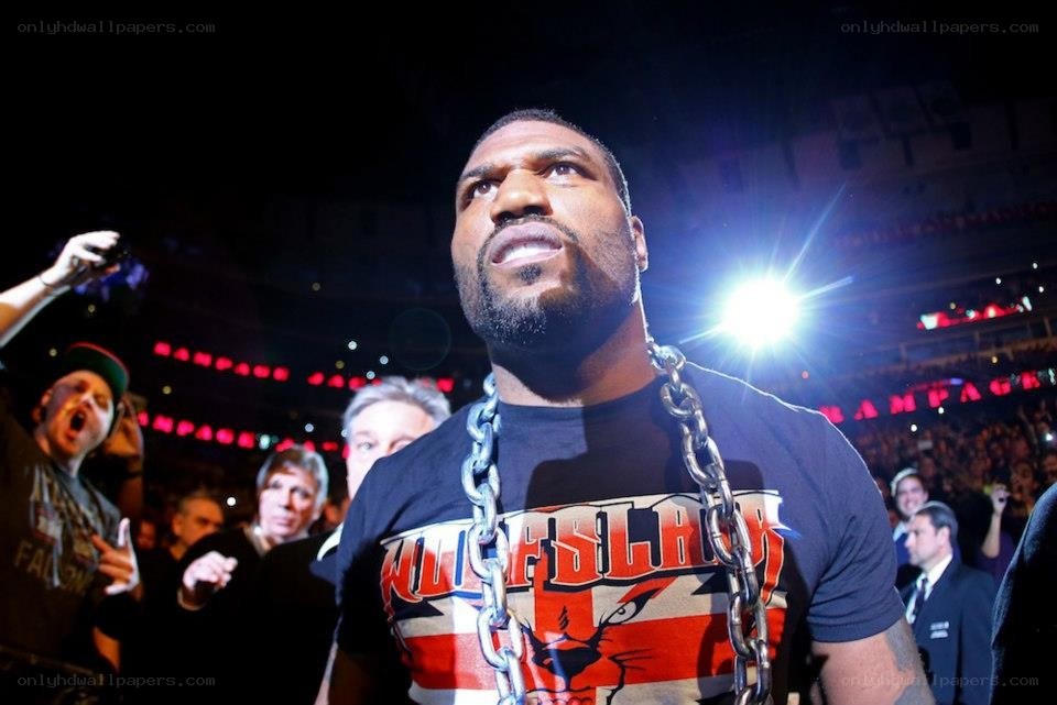 Wrestler in chain necklace