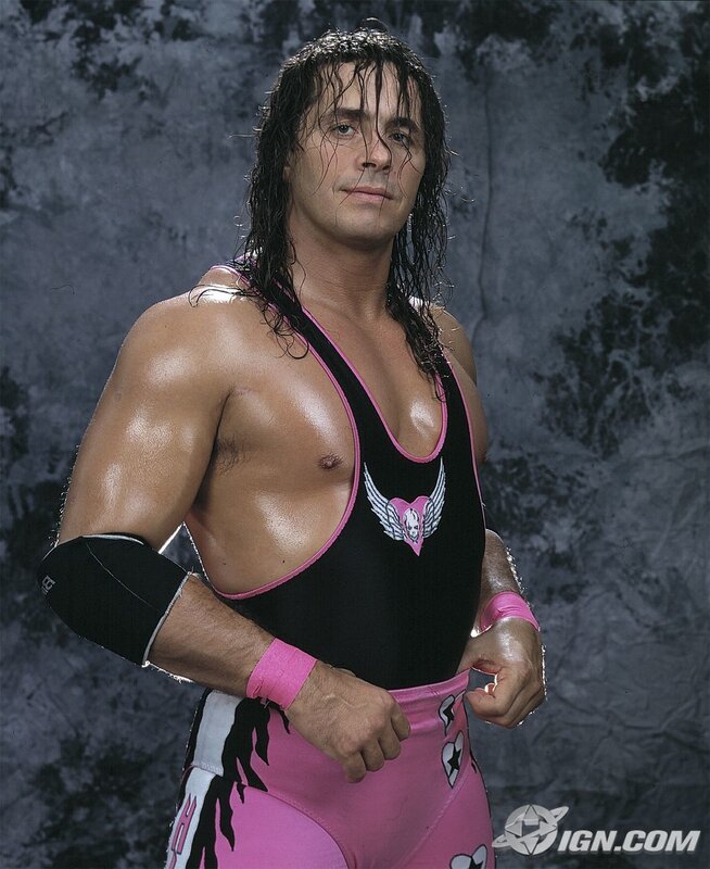 wrestler in pink and black outfit
