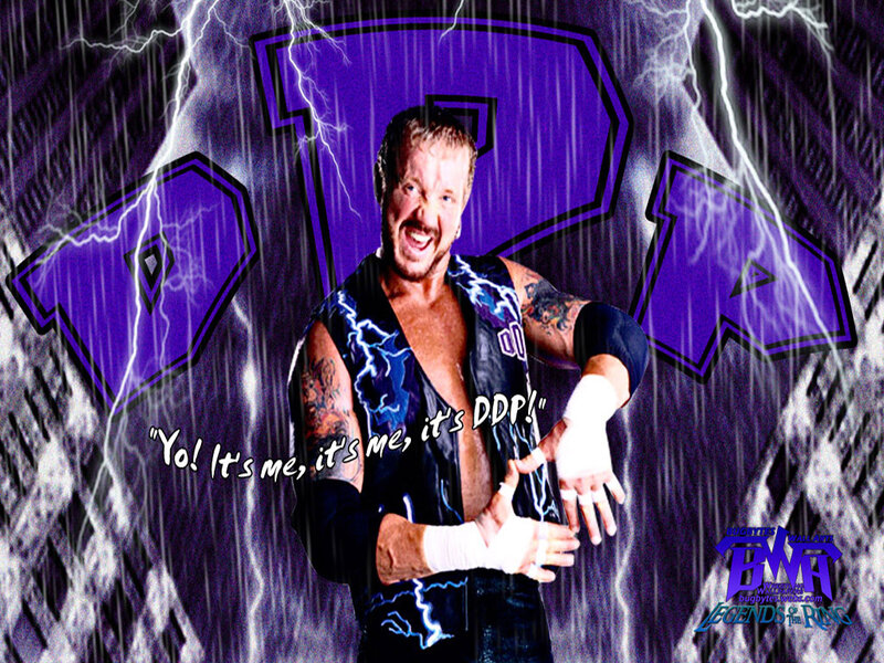 Wrestler in Purple Vest