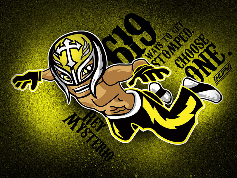 Wrestler in Yellow Mask
