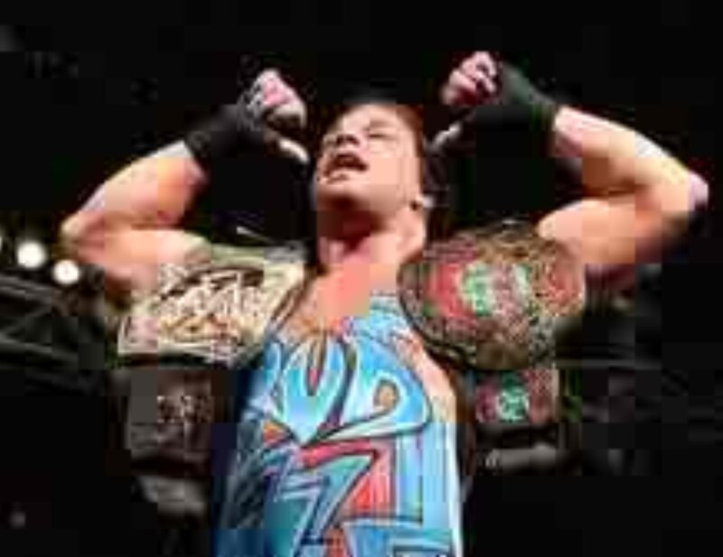 Wrestler with Championship Belts