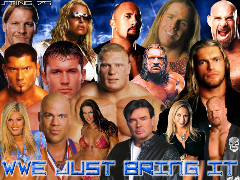 Wrestlers and Models Collage