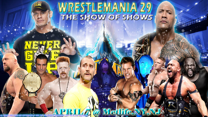 Wrestlers in Promotional Poster — Blue, Dramatic