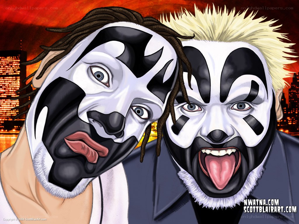 Wrestlers with face paint