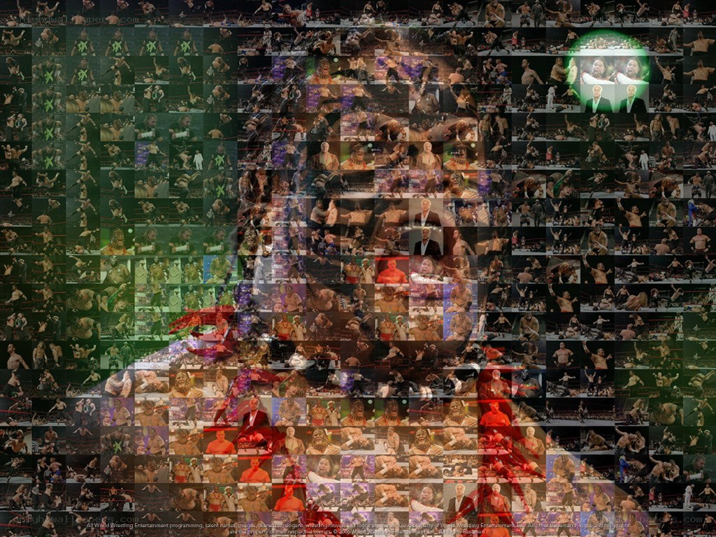 Wrestling collage mosaic