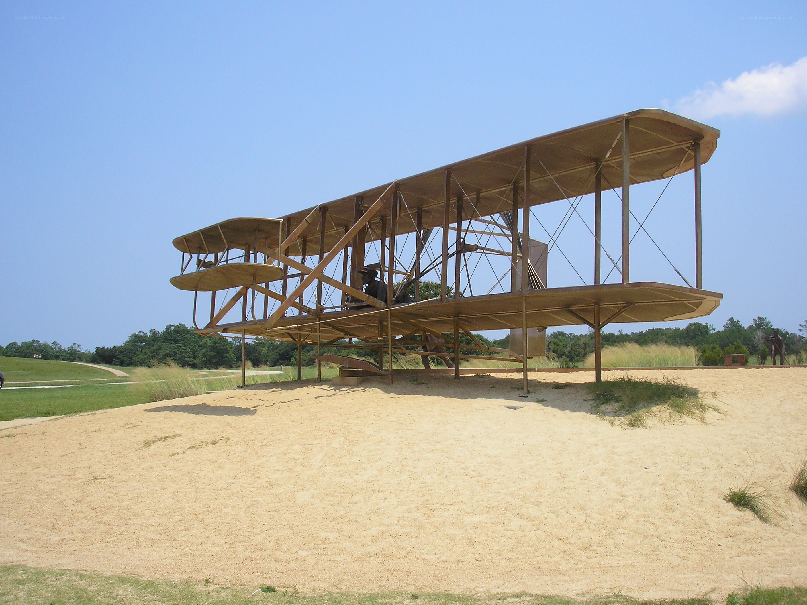 Wright Flyer replica on display
