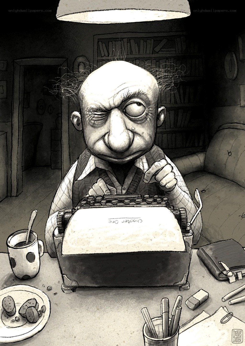 writer at typewriter