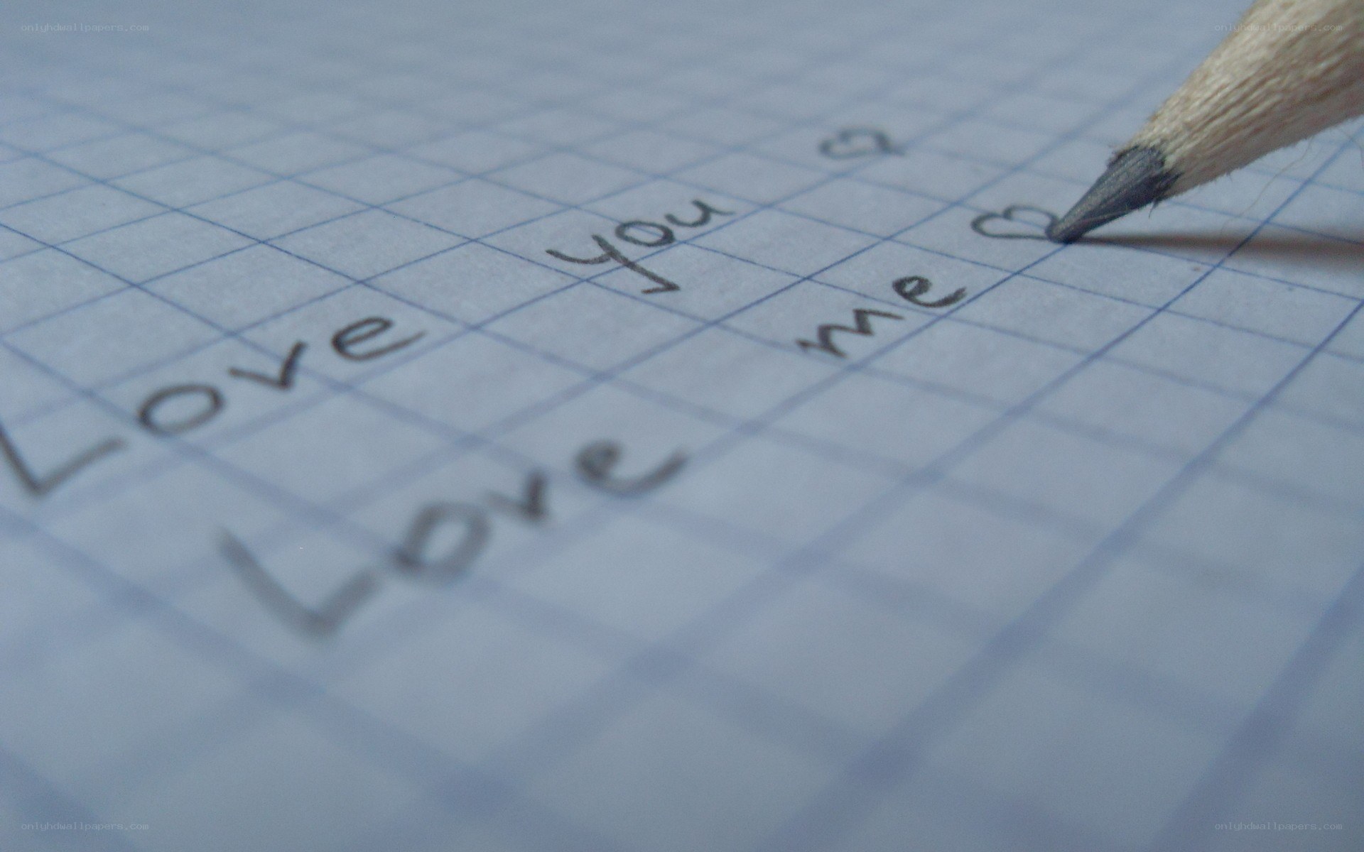 writing love on graph paper