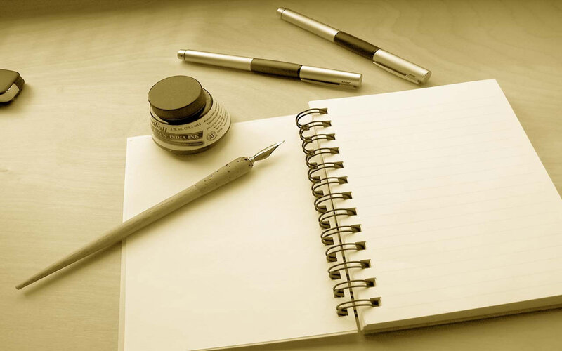 writing tools on desk