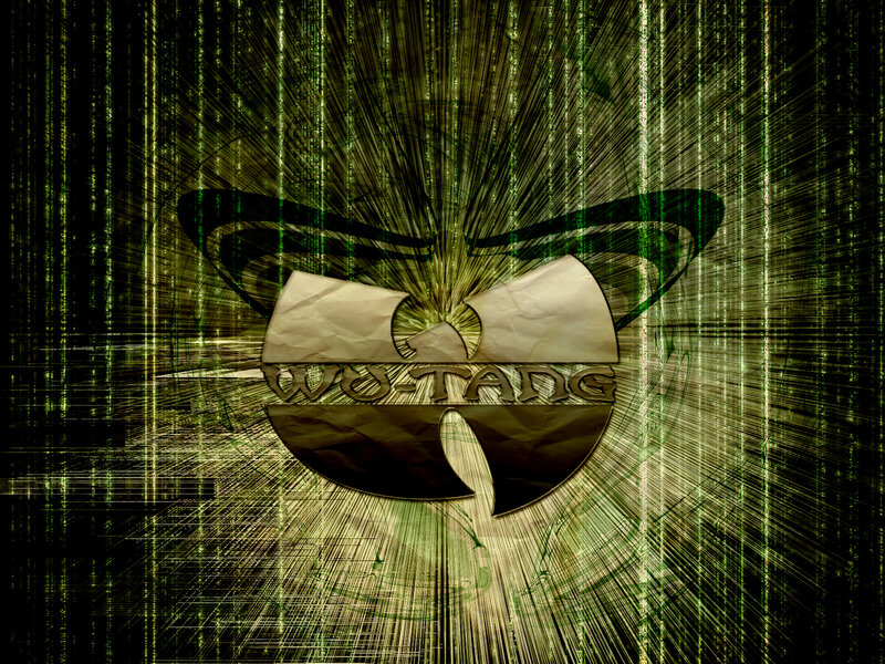 Wu-Tang Clan logo with digital matrix effect