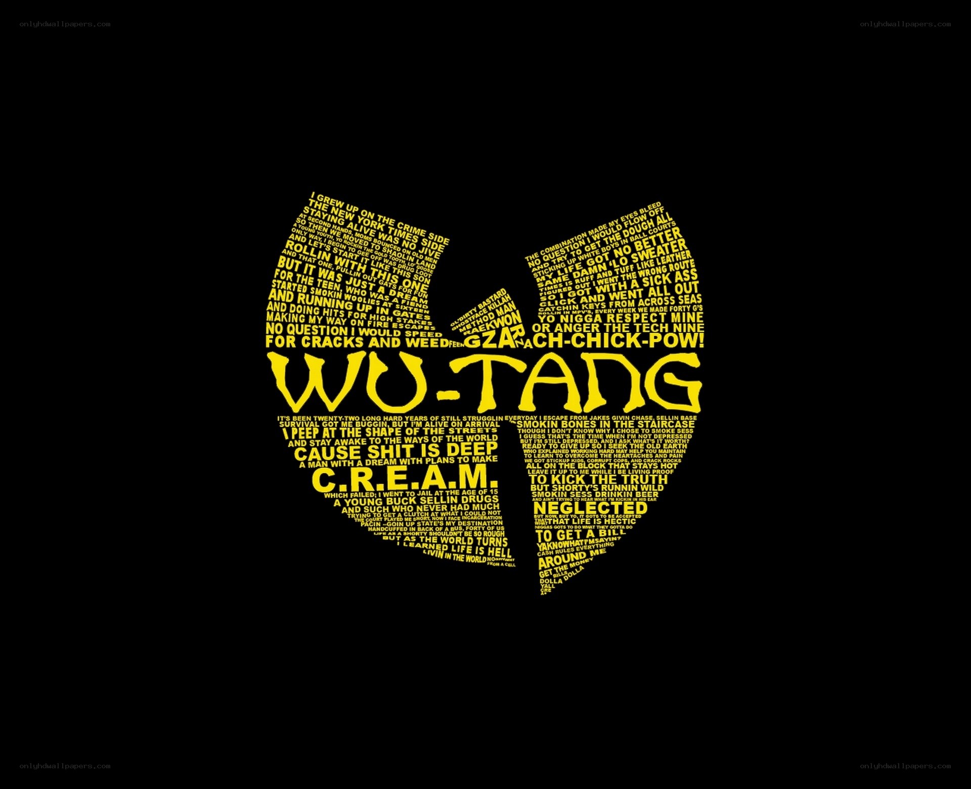 Wu-Tang Clan logo with lyrics