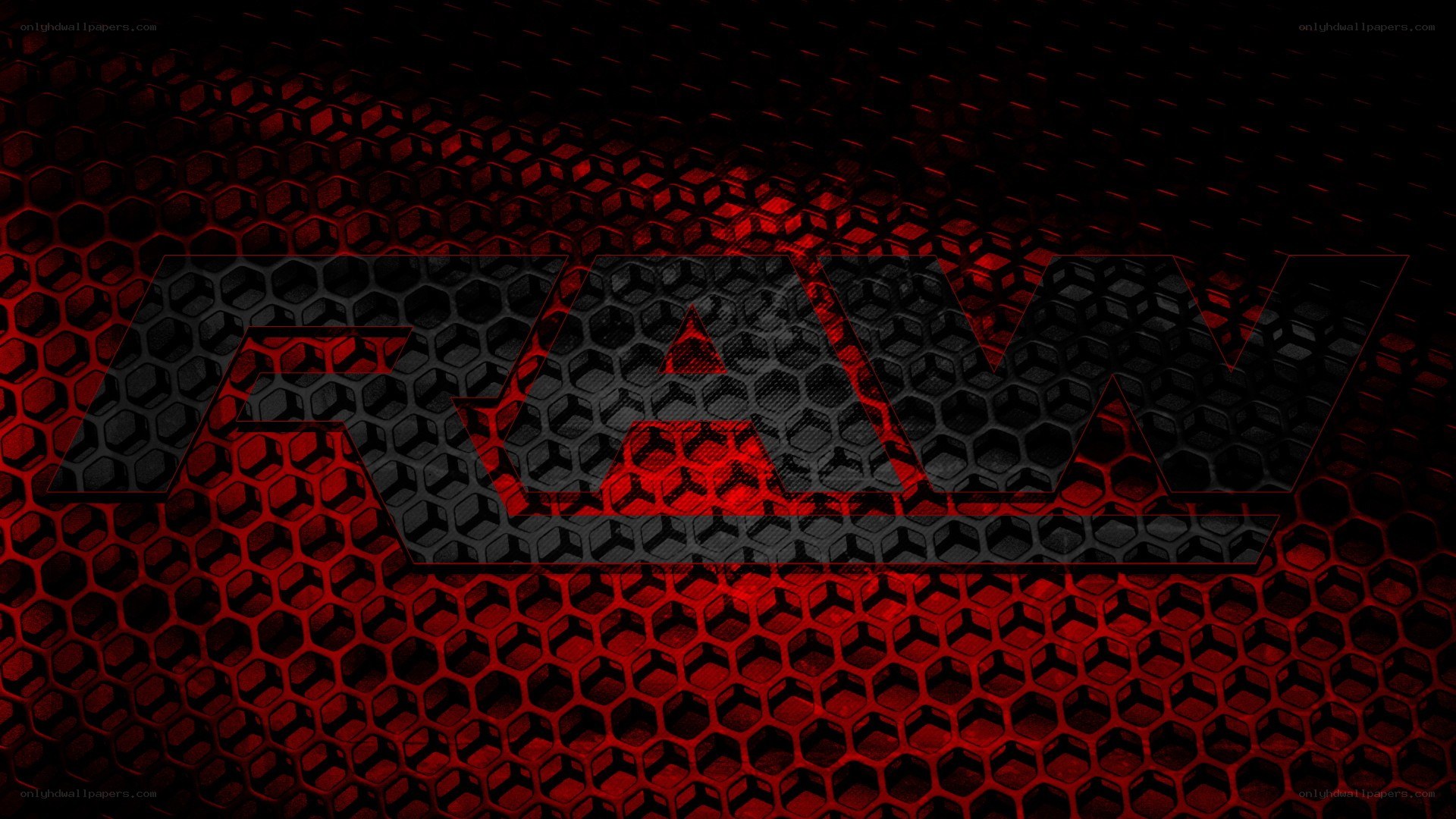 WWE Raw logo on red mesh