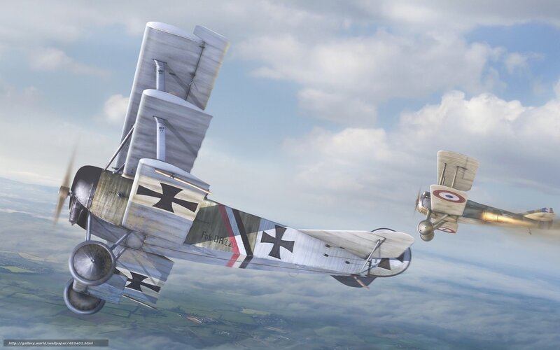 WWI dogfight over Europe