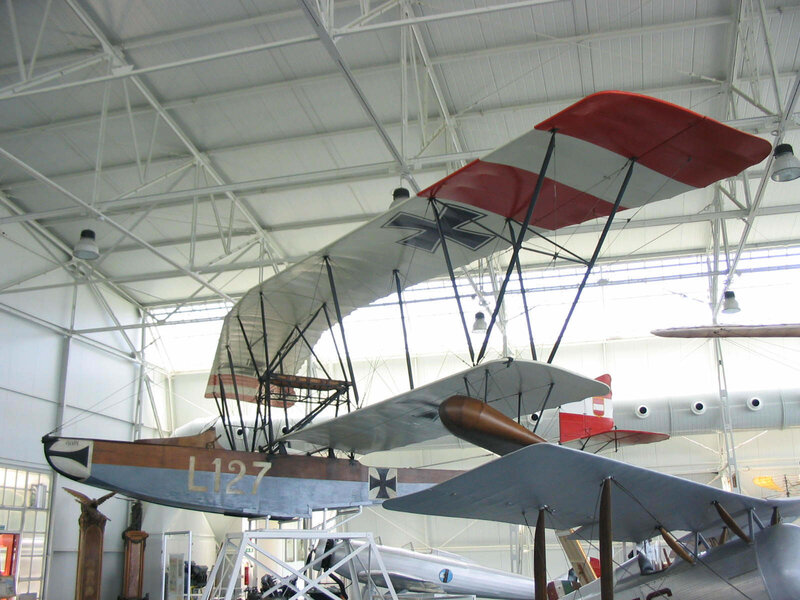 WWI German biplane in museum