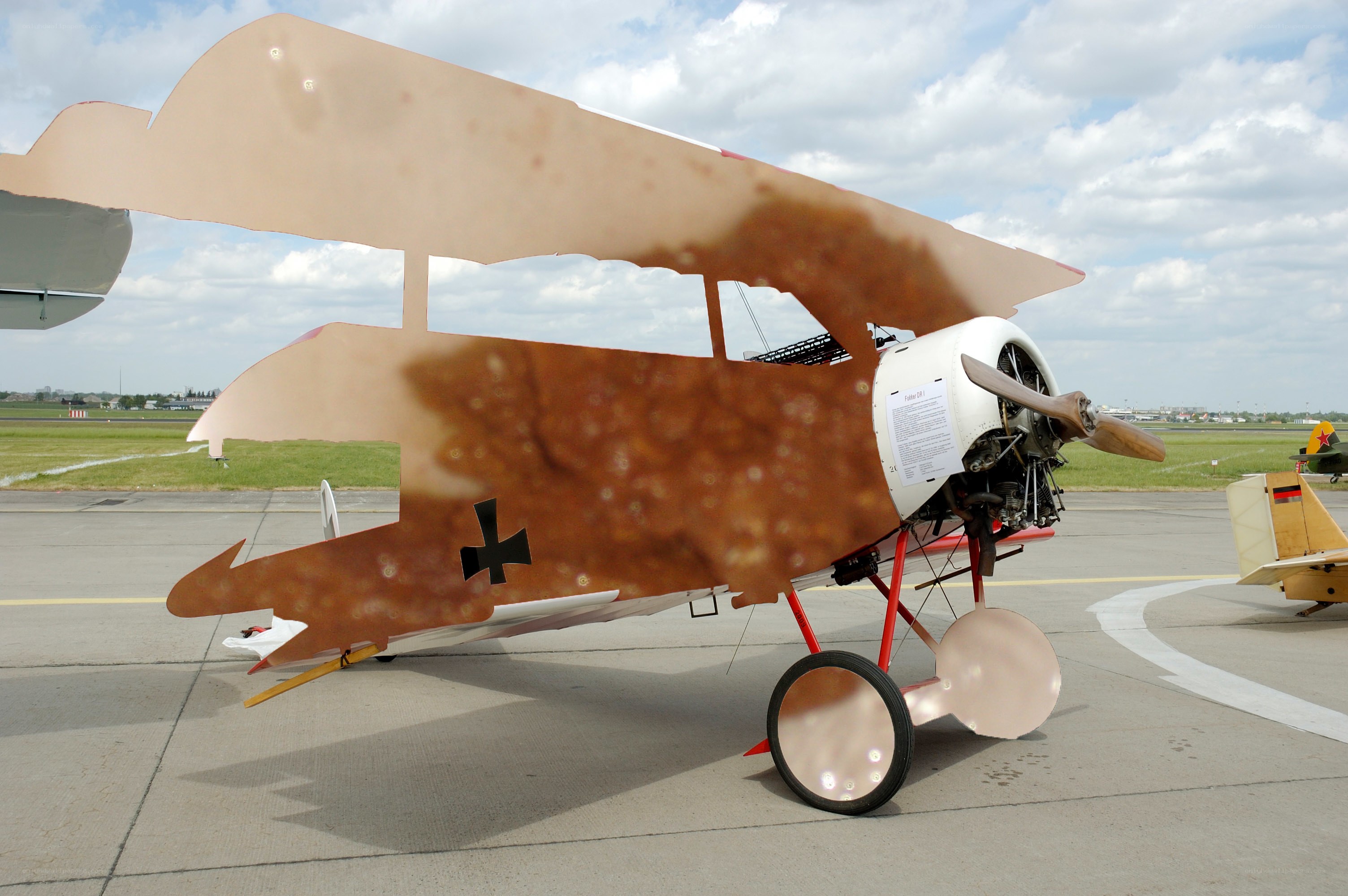 WWI German fighter plane on display