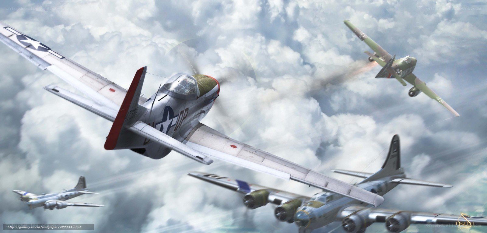 WWII Air Combat Scene