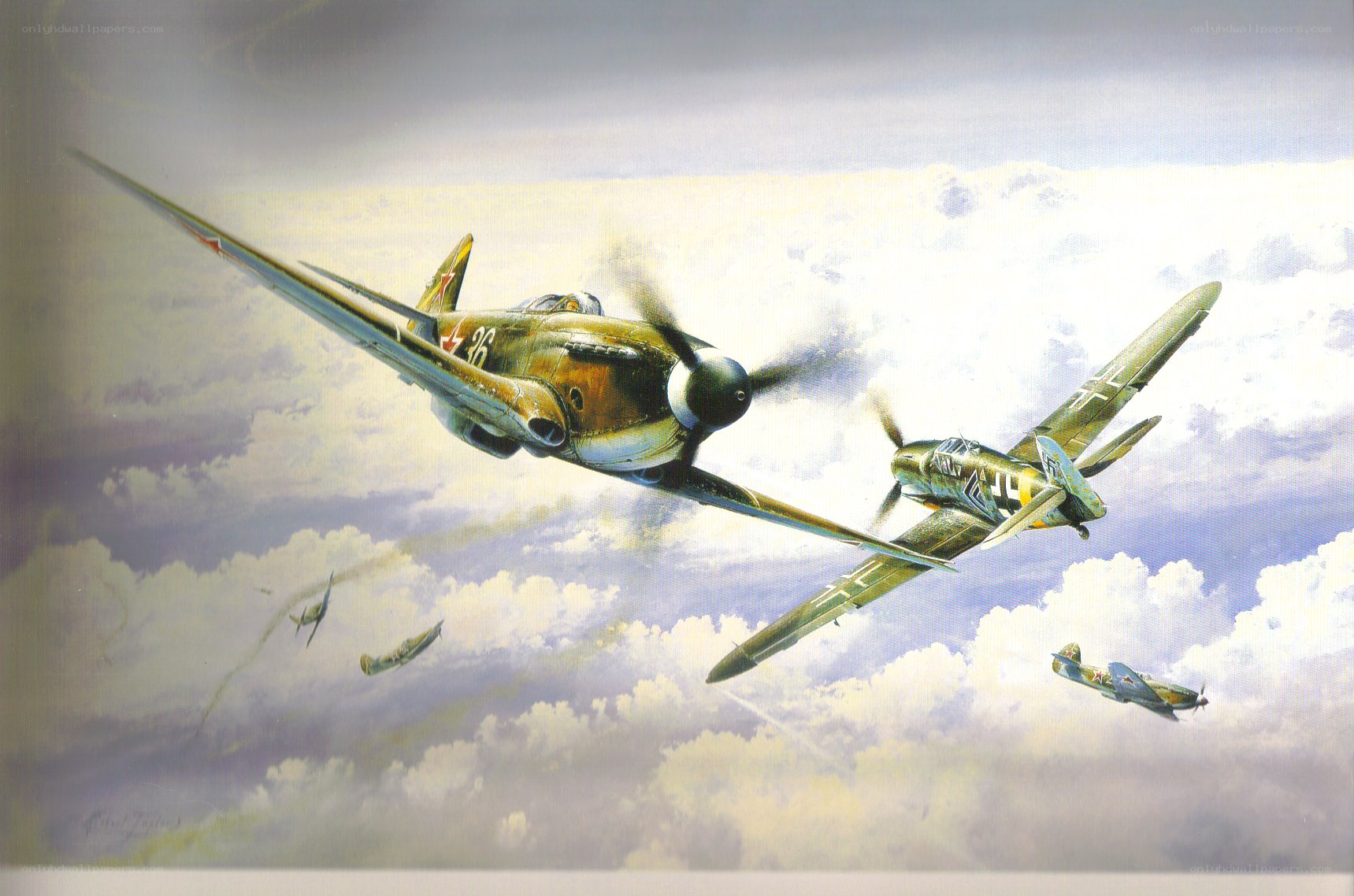 WWII Air Combat Scene