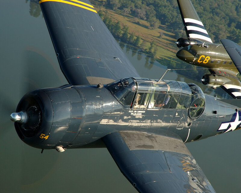 WWII aircraft in flight
