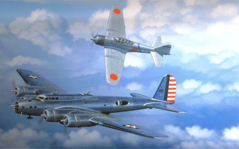WWII aircraft in flight