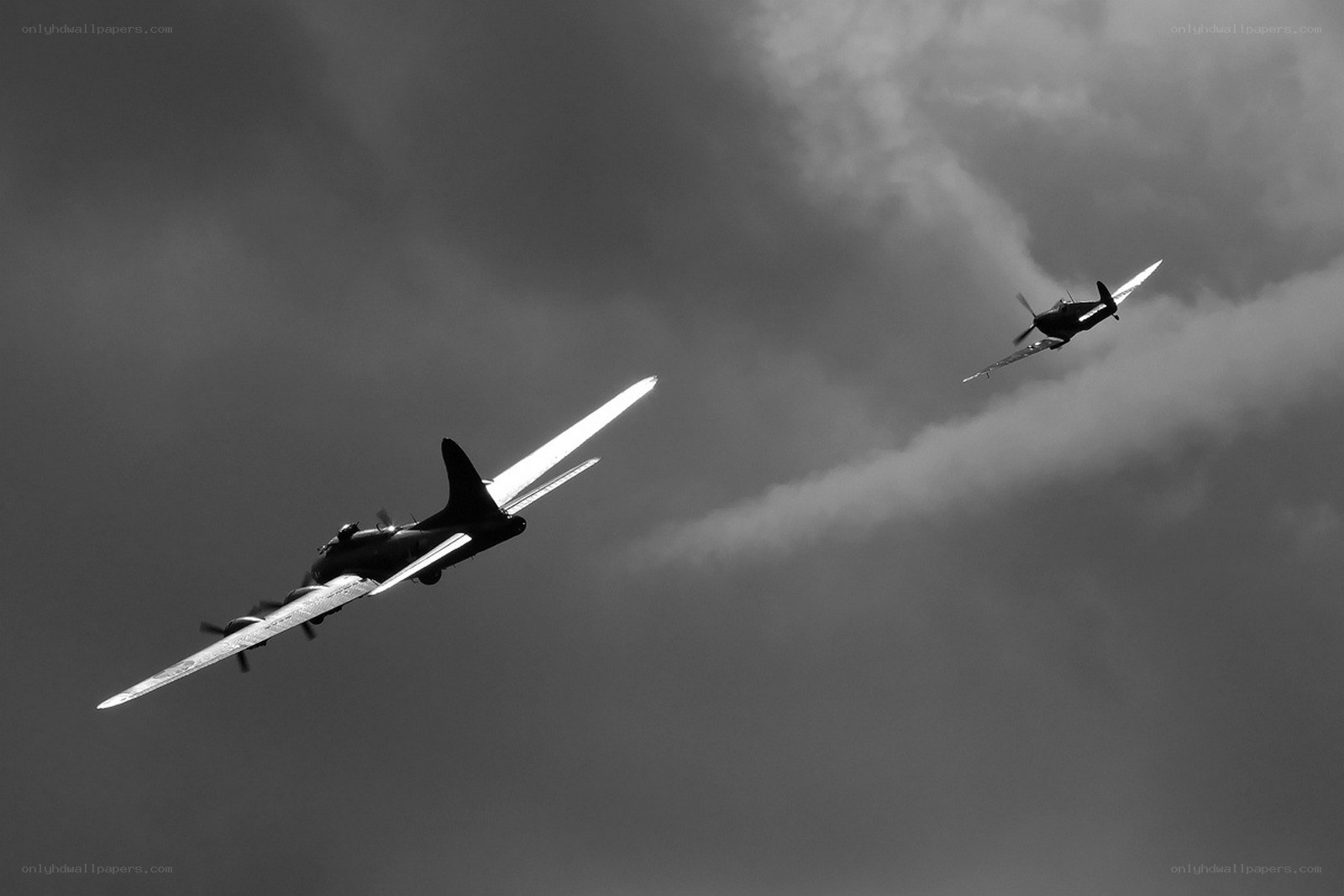 WWII aircraft in flight