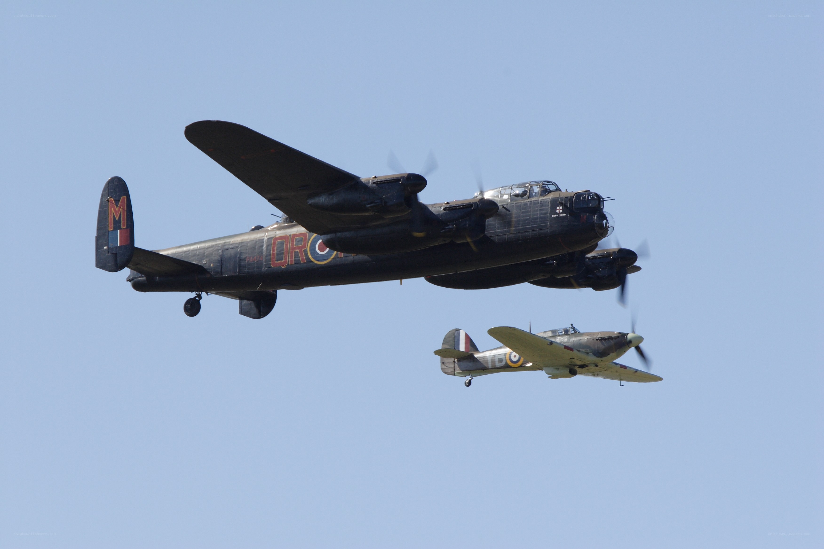 WWII aircraft in flight