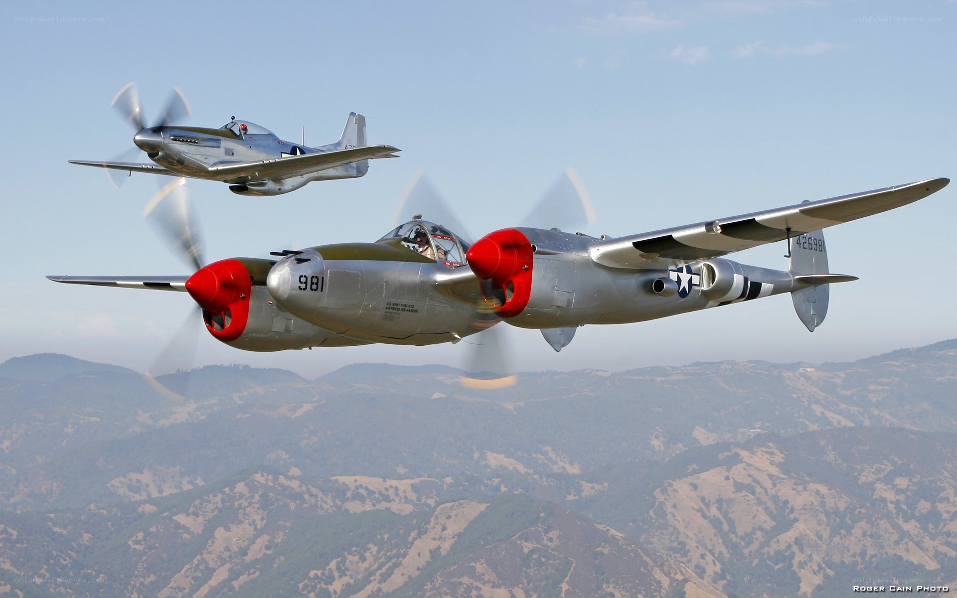 WWII aircraft in flight