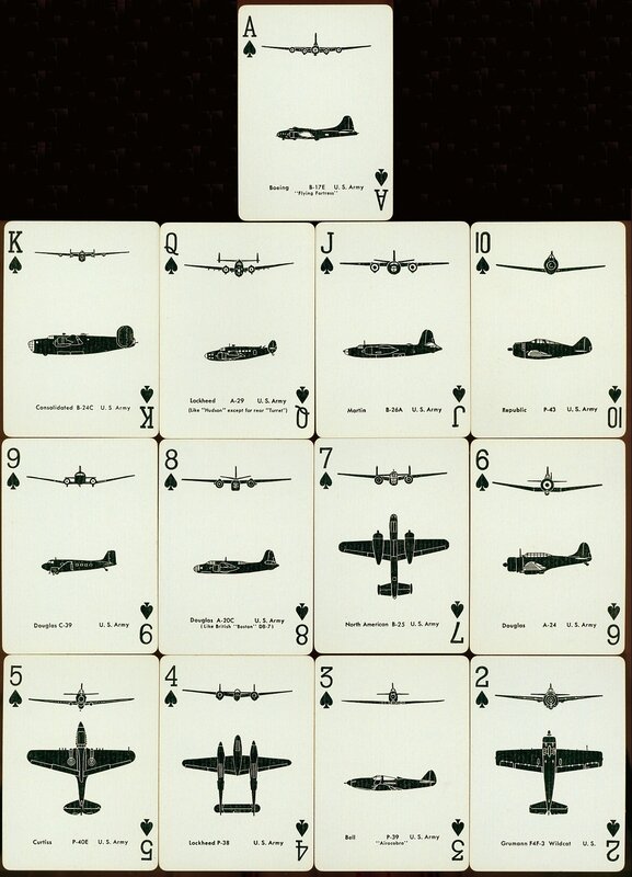 WWII aircraft playing cards