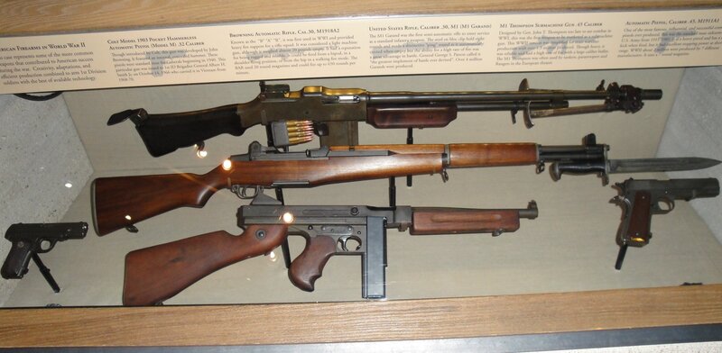 WWII American firearms display